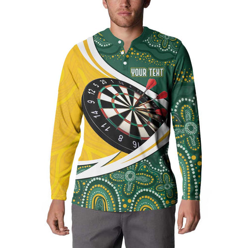 Australia Darts Personalized Button Sweatshirt Aboriginal Special