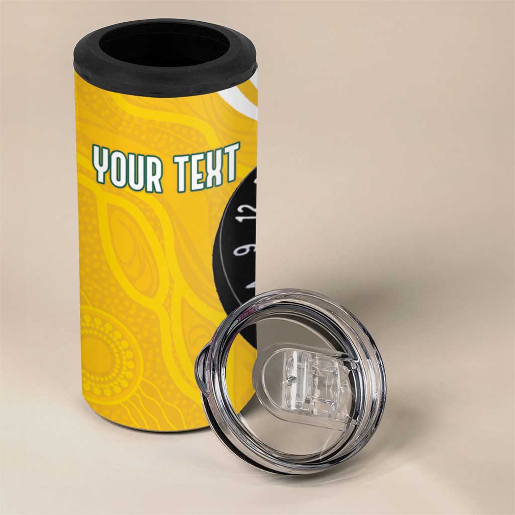 Australia Darts Personalized 4 in 1 Can Cooler Tumbler Aboriginal Special