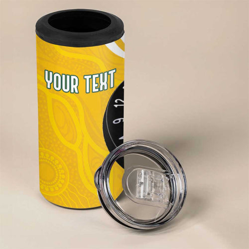 Australia Darts Personalized 4 in 1 Can Cooler Tumbler Aboriginal Special