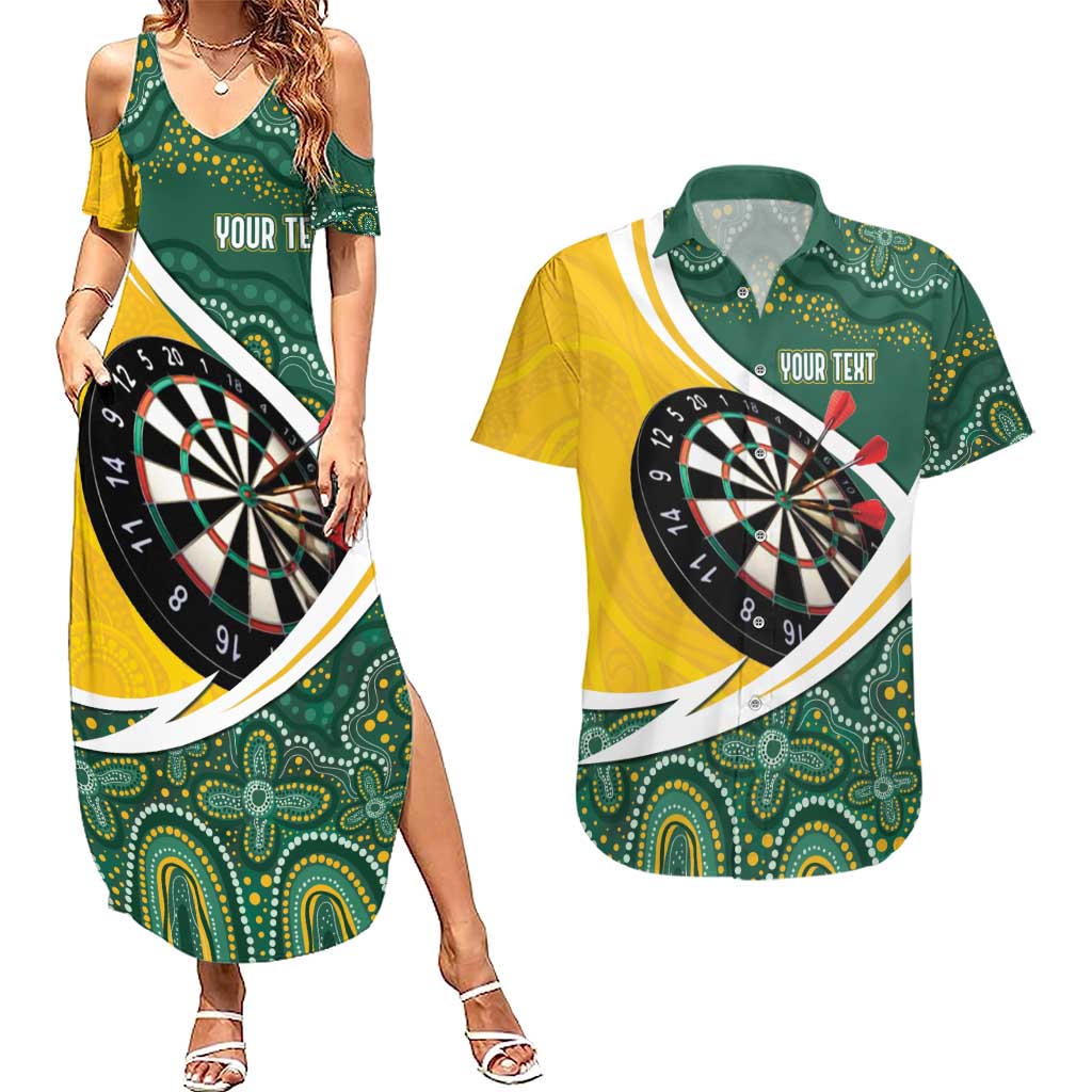 Australia Darts Personalized Couples Matching Summer Maxi Dress and Hawaiian Shirt Aboriginal Special