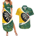 Australia Darts Personalized Couples Matching Summer Maxi Dress and Hawaiian Shirt Aboriginal Special