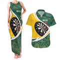 Australia Darts Personalized Couples Matching Tank Maxi Dress and Hawaiian Shirt Aboriginal Special