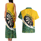 Australia Darts Personalized Couples Matching Tank Maxi Dress and Hawaiian Shirt Aboriginal Special