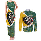 Australia Darts Personalized Couples Matching Tank Maxi Dress and Long Sleeve Button Shirt Aboriginal Special