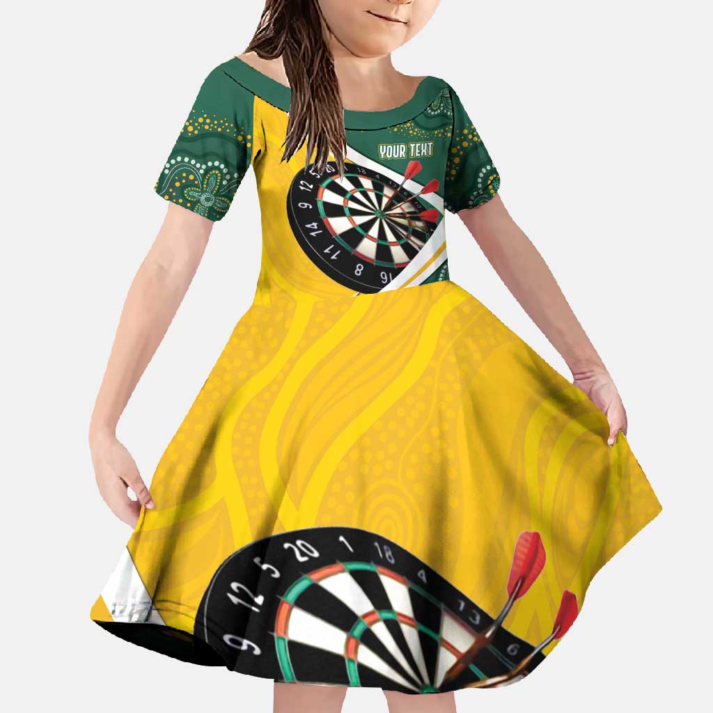 Australia Darts Personalized Family Matching Off Shoulder Maxi Dress and Hawaiian Shirt Aboriginal Special