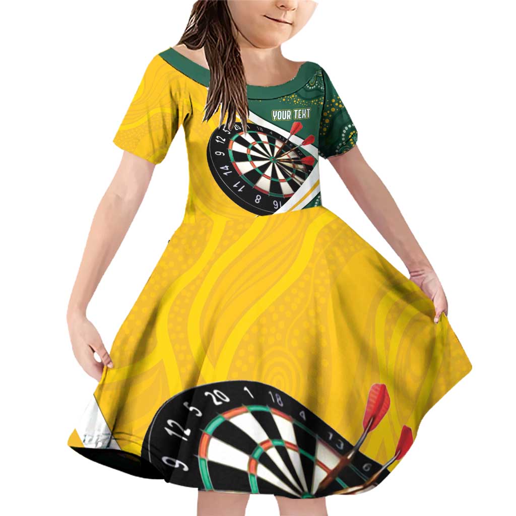 Australia Darts Personalized Family Matching Off Shoulder Short Dress and Hawaiian Shirt Aboriginal Special
