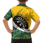 Australia Darts Personalized Family Matching Short Sleeve Bodycon Dress and Hawaiian Shirt Aboriginal Special