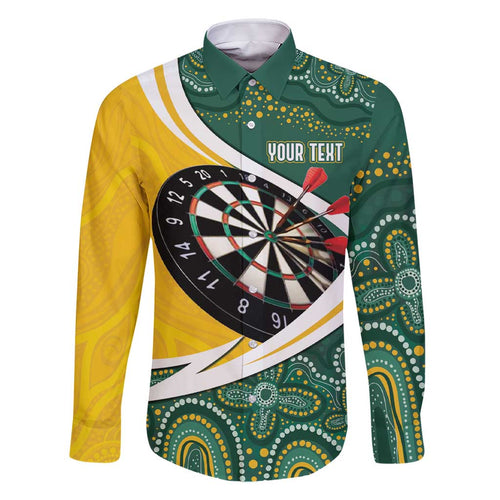 Australia Darts Personalized Family Matching Short Sleeve Bodycon Dress and Hawaiian Shirt Aboriginal Special