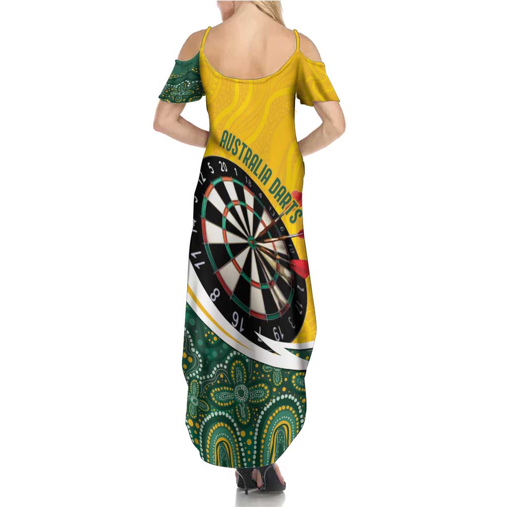 Australia Darts Personalized Family Matching Summer Maxi Dress and Hawaiian Shirt Aboriginal Special