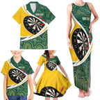 Australia Darts Personalized Family Matching Tank Maxi Dress and Hawaiian Shirt Aboriginal Special