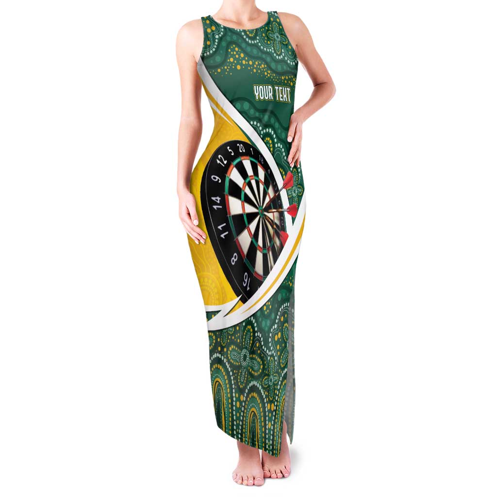Australia Darts Personalized Family Matching Tank Maxi Dress and Hawaiian Shirt Aboriginal Special