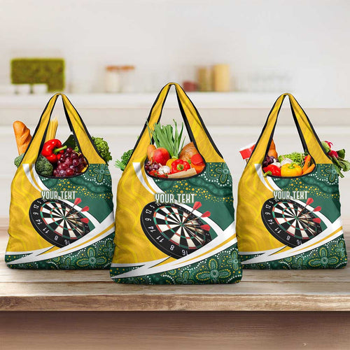 Australia Darts Personalized Grocery Bag Aboriginal Special