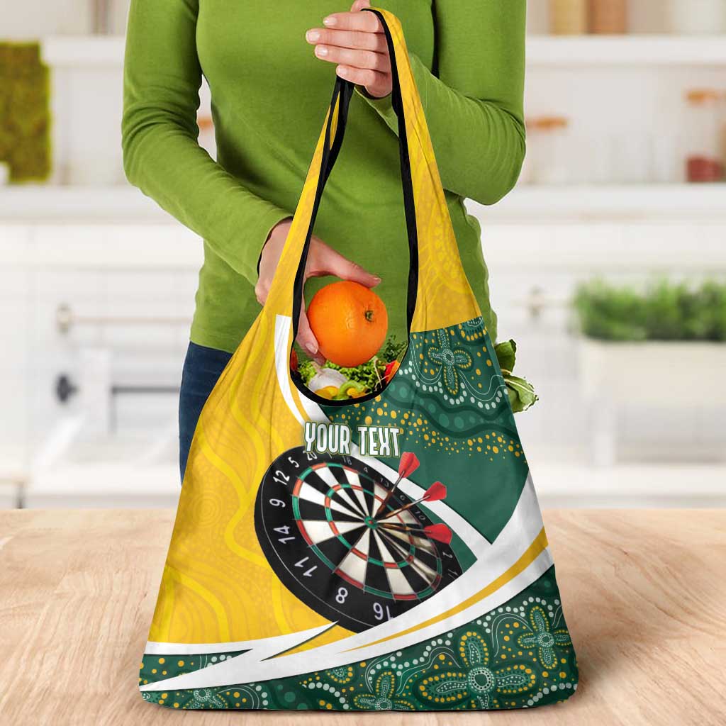 Australia Darts Personalized Grocery Bag Aboriginal Special