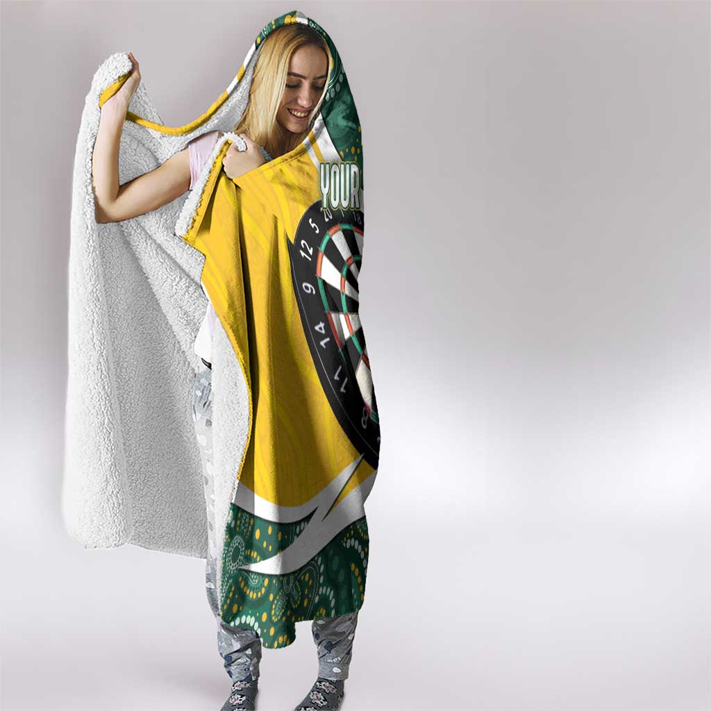 Australia Darts Personalized Hooded Blanket Aboriginal Special