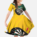 Australia Darts Personalized Kid Short Sleeve Dress Aboriginal Special