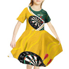 Australia Darts Personalized Kid Short Sleeve Dress Aboriginal Special