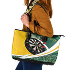 Australia Darts Personalized Leather Tote Bag Aboriginal Special