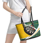 Australia Darts Personalized Leather Tote Bag Aboriginal Special