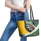 Australia Darts Personalized Leather Tote Bag Aboriginal Special
