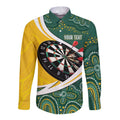 Australia Darts Personalized Long Sleeve Button Shirt Aboriginal Special