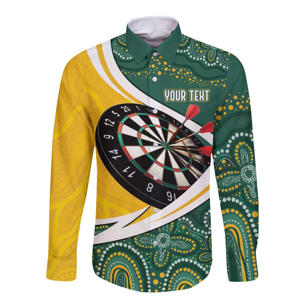 Australia Darts Personalized Long Sleeve Button Shirt Aboriginal Special