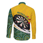 Australia Darts Personalized Long Sleeve Button Shirt Aboriginal Special