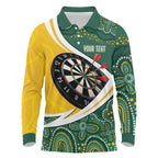 Australia Darts Personalized Long Sleeve Polo Shirt Aboriginal Special