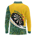 Australia Darts Personalized Long Sleeve Polo Shirt Aboriginal Special