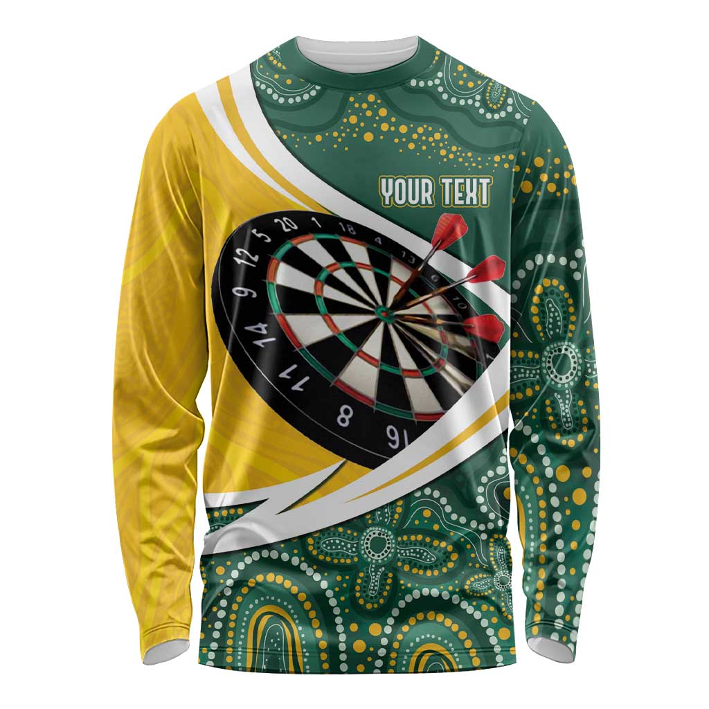 Australia Darts Personalized Long Sleeve Shirt Aboriginal Special