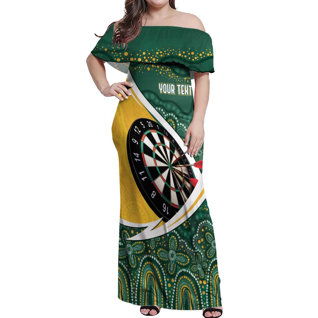 Australia Darts Personalized Off Shoulder Maxi Dress Aboriginal Special