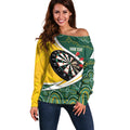 Australia Darts Personalized Off Shoulder Sweater Aboriginal Special