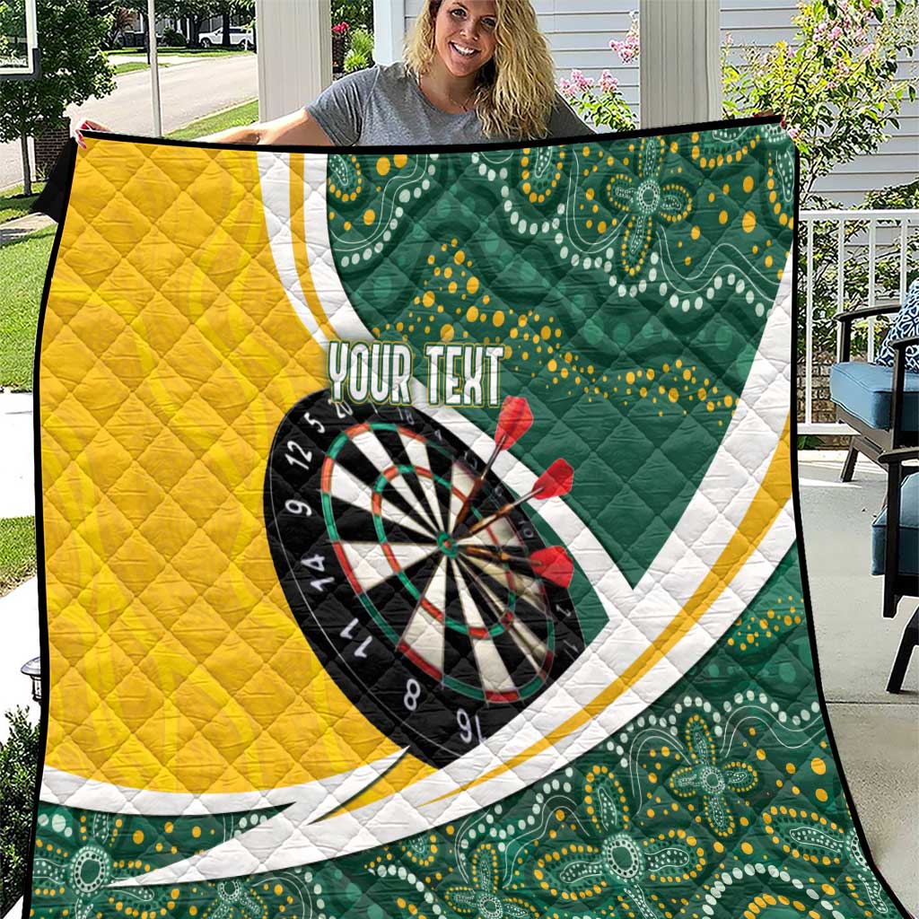 Australia Darts Personalized Quilt Aboriginal Special