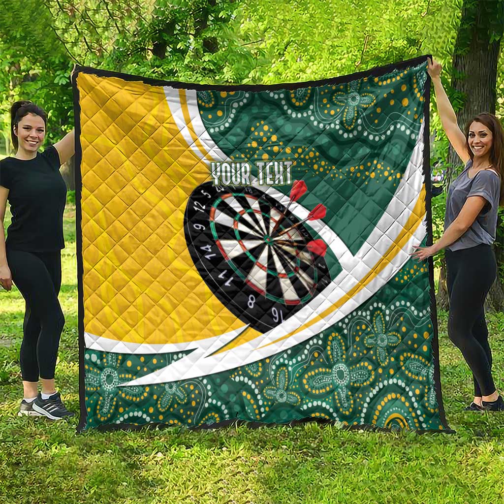 Australia Darts Personalized Quilt Aboriginal Special