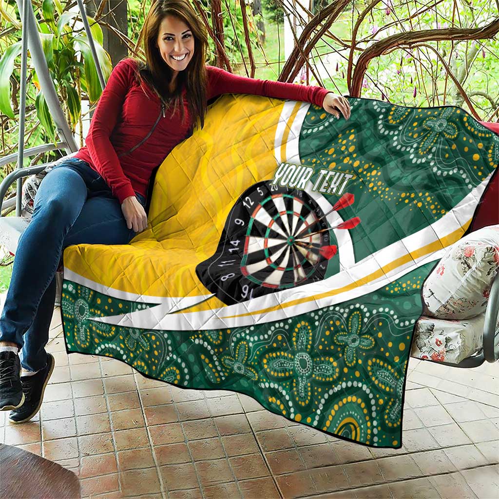 Australia Darts Personalized Quilt Aboriginal Special