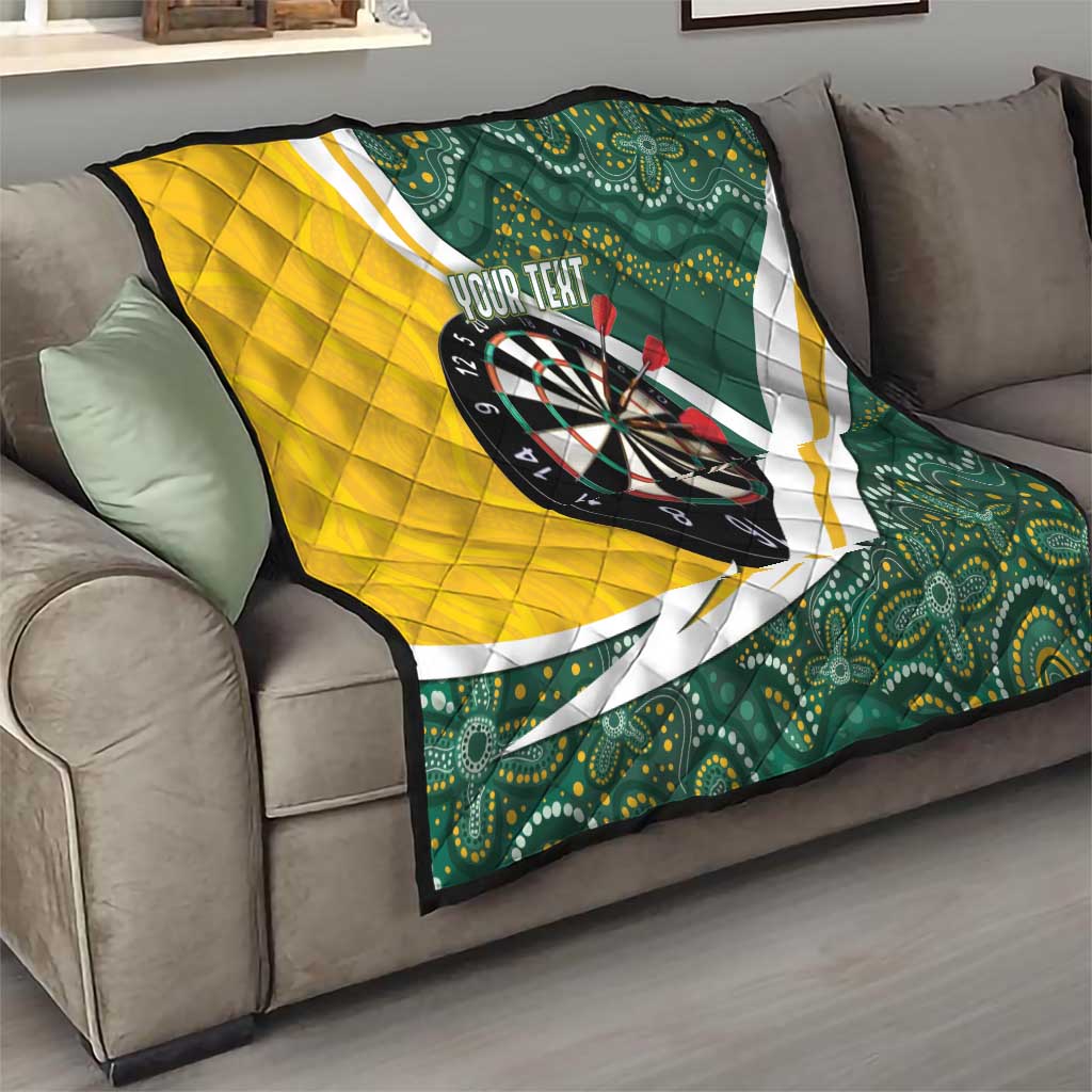 Australia Darts Personalized Quilt Aboriginal Special