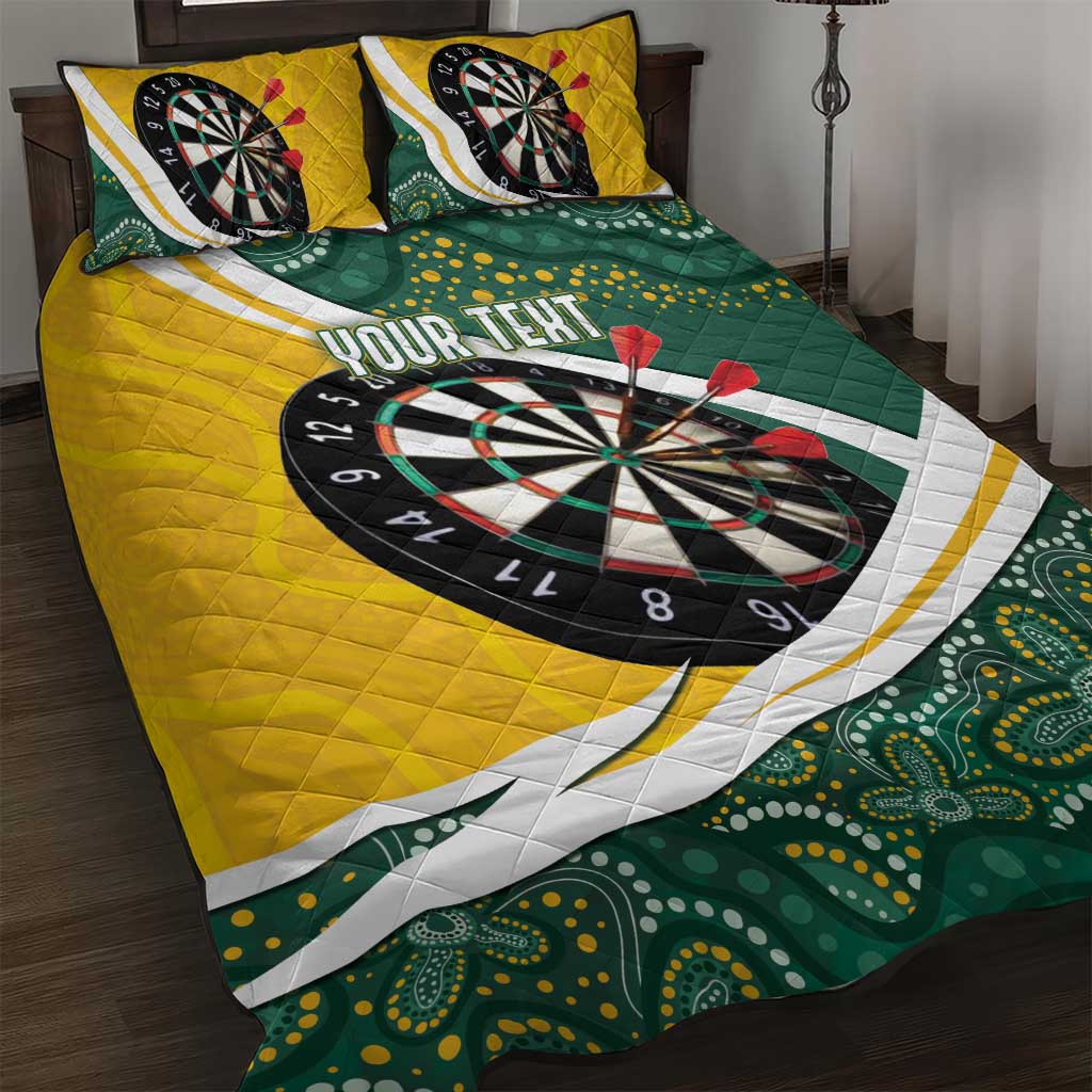 Australia Darts Personalized Quilt Bed Set Aboriginal Special