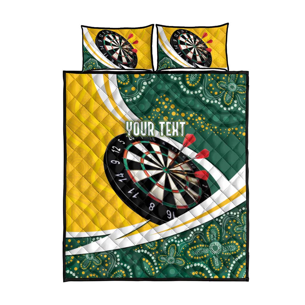 Australia Darts Personalized Quilt Bed Set Aboriginal Special