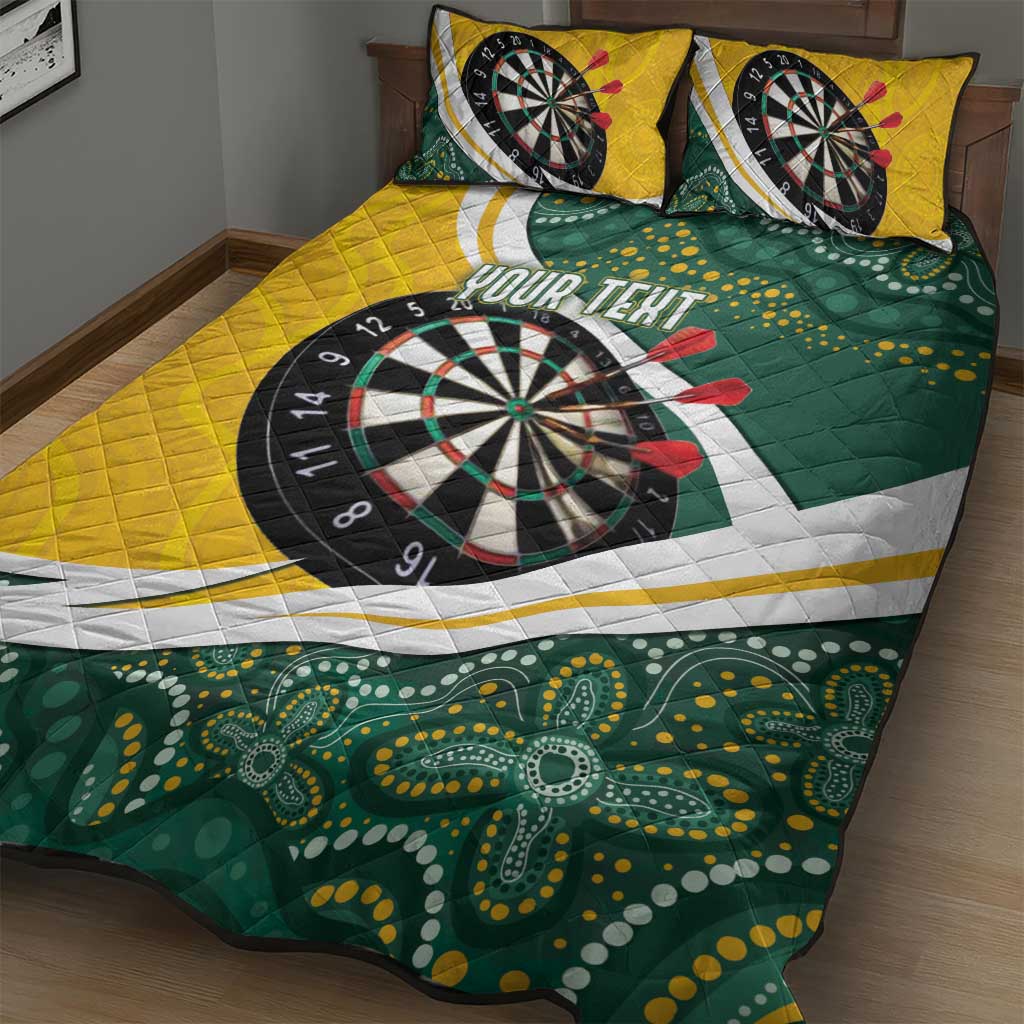 Australia Darts Personalized Quilt Bed Set Aboriginal Special
