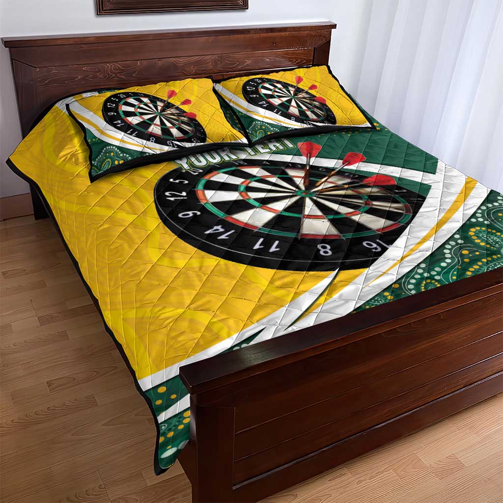 Australia Darts Personalized Quilt Bed Set Aboriginal Special