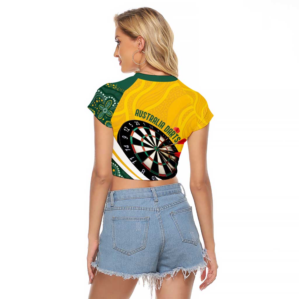 Australia Darts Personalized Raglan Cropped T Shirt Aboriginal Special