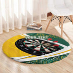 Australia Darts Personalized Round Carpet Aboriginal Special