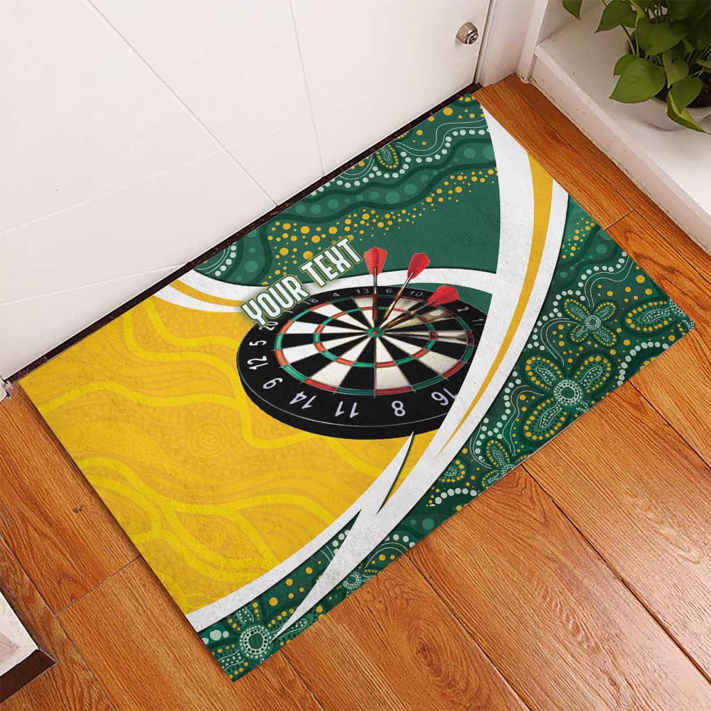 Australia Darts Personalized Rubber Doormat Aboriginal Special