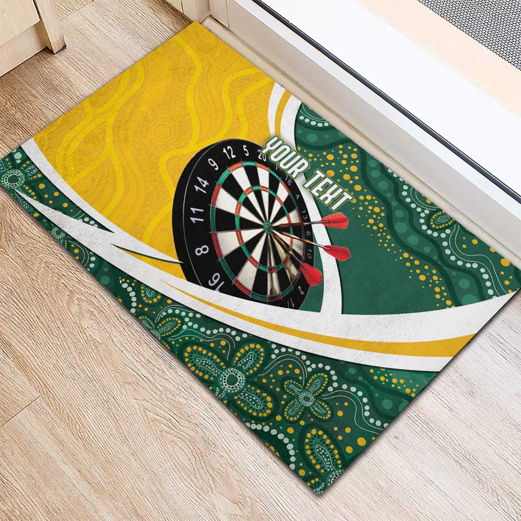 Australia Darts Personalized Rubber Doormat Aboriginal Special