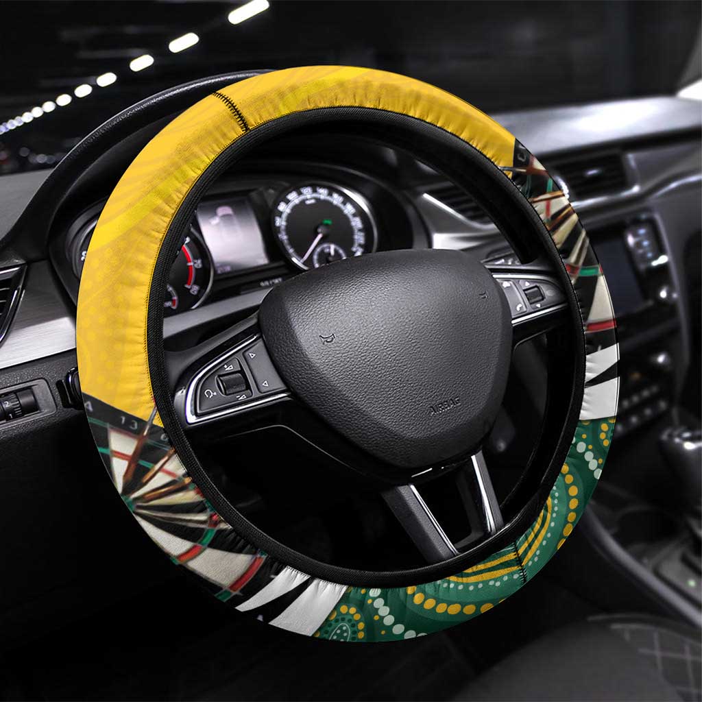 Australia Darts Steering Wheel Cover Aboriginal Special