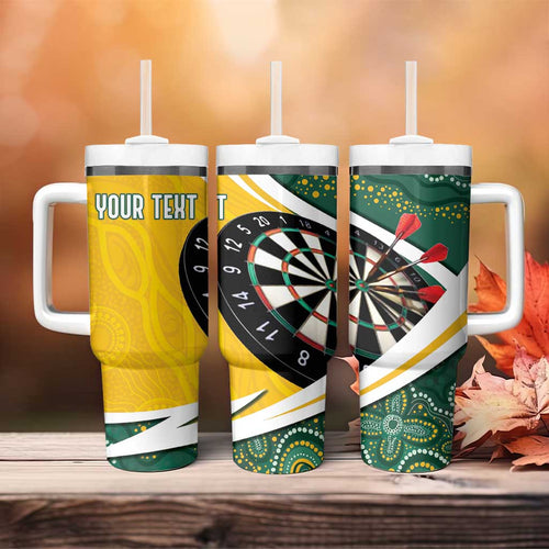 Australia Darts Personalized Tumbler With Handle Aboriginal Special