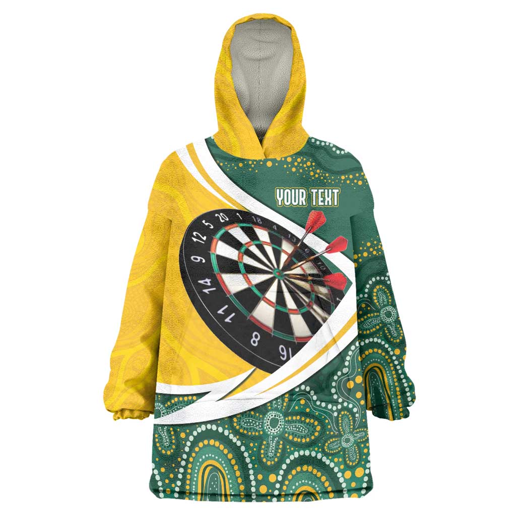Australia Darts Personalized Wearable Blanket Hoodie Aboriginal Special