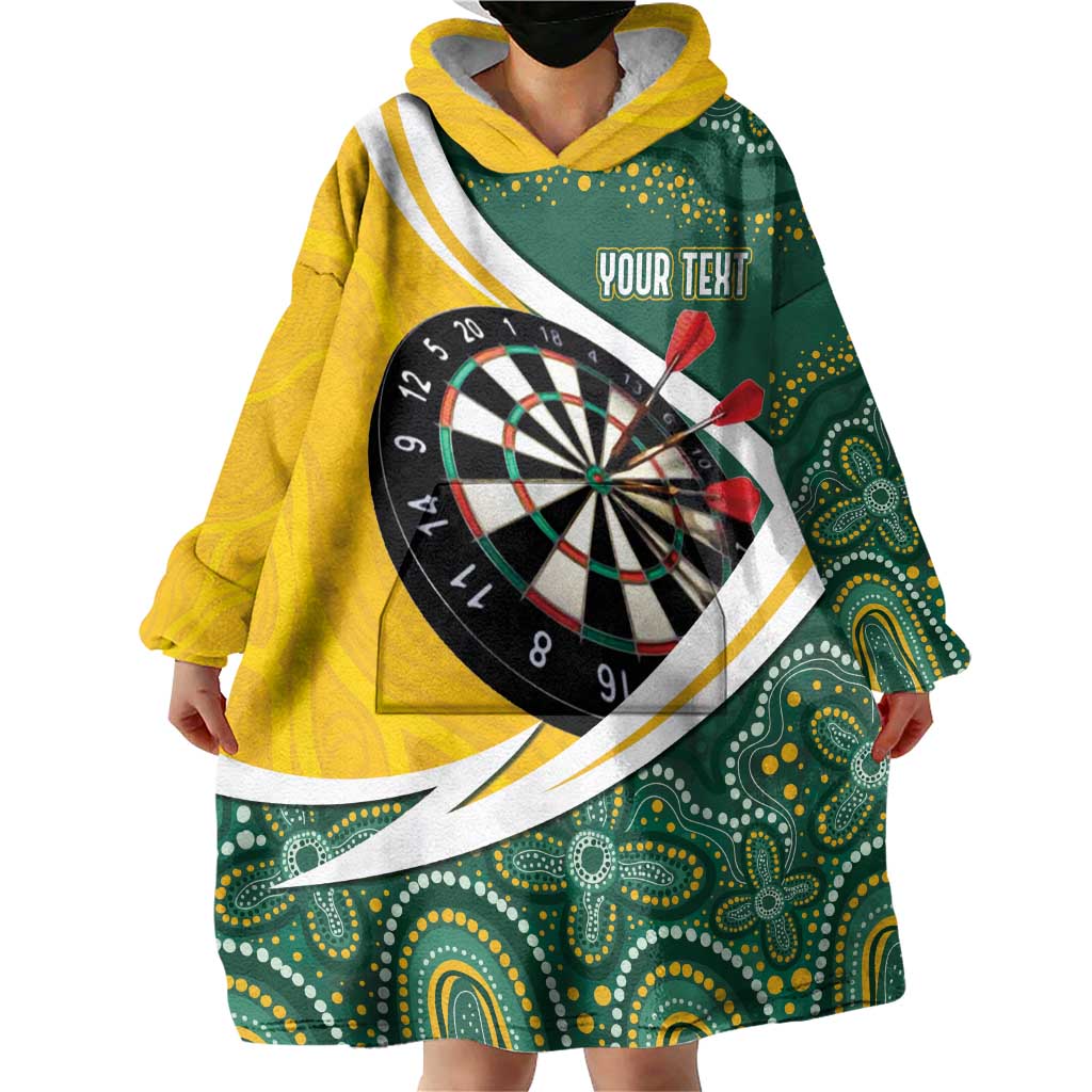 Australia Darts Personalized Wearable Blanket Hoodie Aboriginal Special