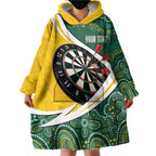 Australia Darts Personalized Wearable Blanket Hoodie Aboriginal Special