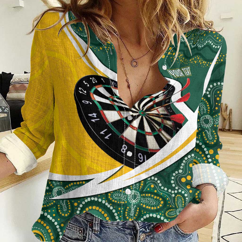 Australia Darts Personalized Women Casual Shirt Aboriginal Special