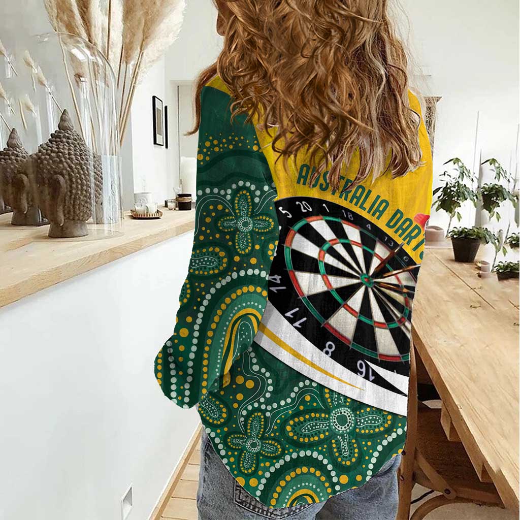 Australia Darts Personalized Women Casual Shirt Aboriginal Special